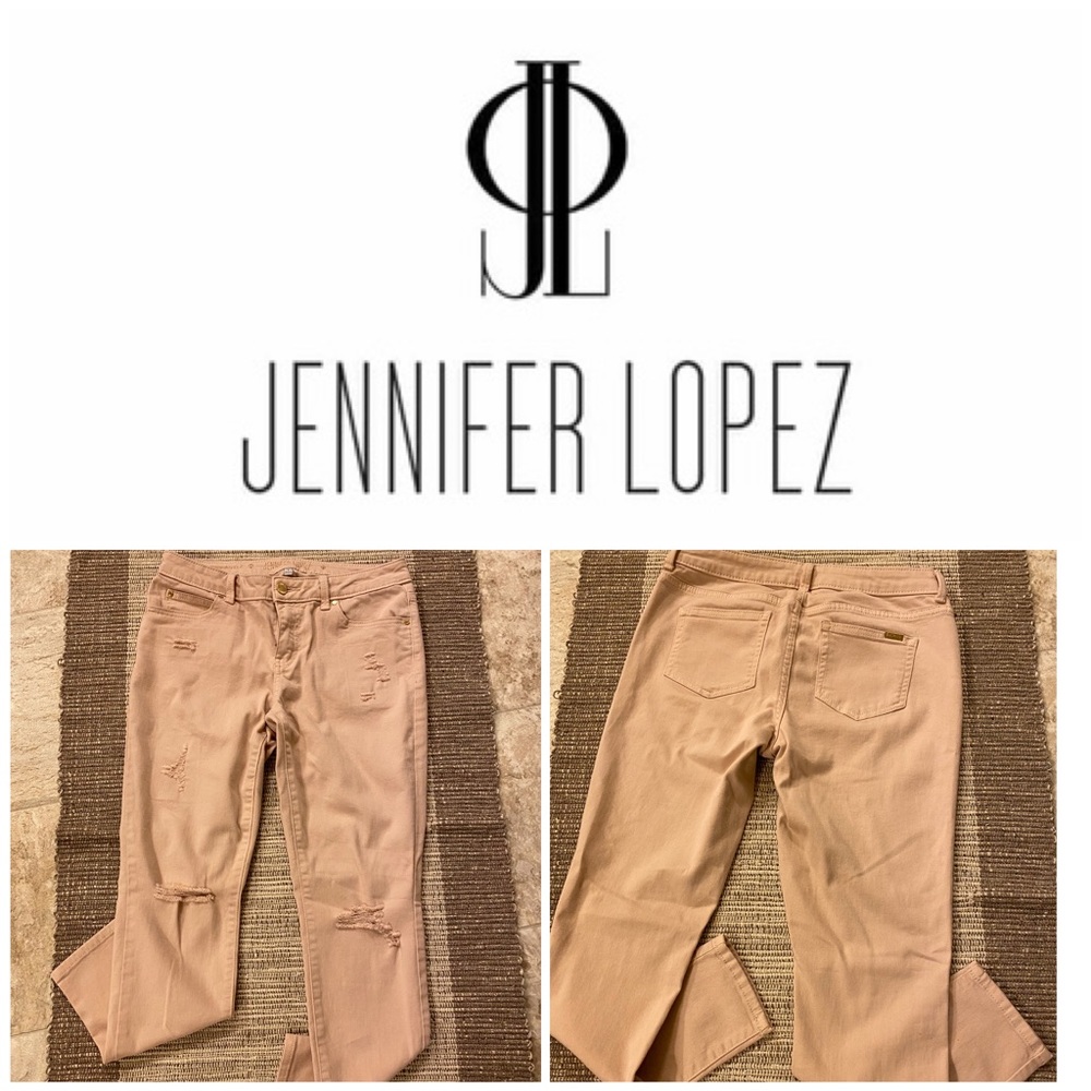 Jennifer Lopez Skinny Ankle Distressed Jeans